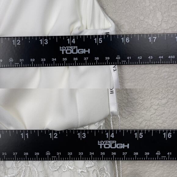 Tadashi Shoji Lilo Back Drape Wedding Gown Ivory 6 Elegant Formal Bridal - Picture 14 of 15